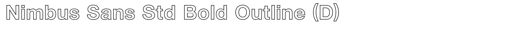 Nimbus Sans Std Bold Outline (D) image